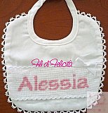 Bavaglino Alessia - Bavaglini punto croce