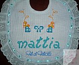 Bavaglino Mattia - Bavaglini punto croce