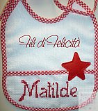 Bavaglino natalizio per Matilde - Bavaglini punto croce