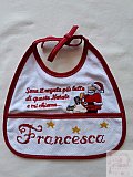 Bavaglino primo Natale Francesca - Bavaglini punto croce